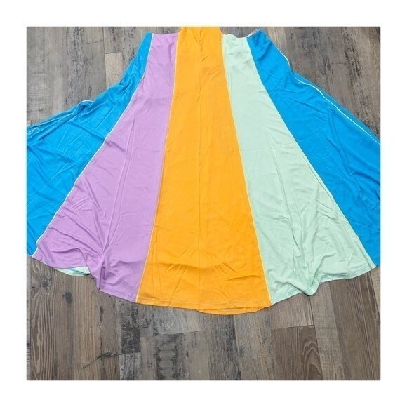 Farm Rio Color Blocking Sleeveless Maxi Dress - Size Medium - Picture 8 of 8